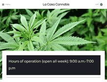 Tablet Screenshot of lacasacannabis.com